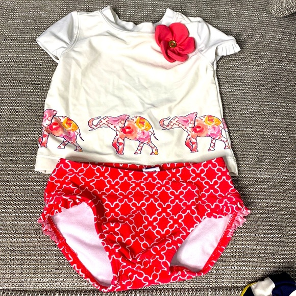 Infant Girls Janie And Jack 2pc Bikini And‎ Rash Guard Shirt Swimsuit - Picture 1 of 4